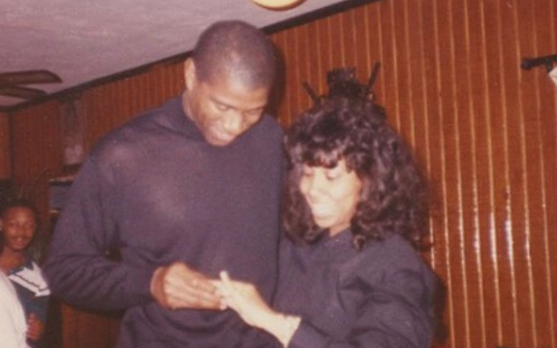 magic and cookie johnson engagement picture