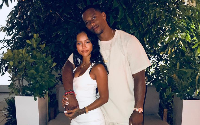 victor cruz and karrueche pictures